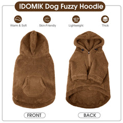IDOMIK chaqueta para perro con cremallera suave para poner sin esfuerzo.