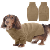 IECOii suéter dachshund con cuello alto para abrigo cálido en paseos fríos