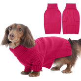 IECOii sudadera para dachshund, rosa rojo, cuello alto, ideal para climas fríos.