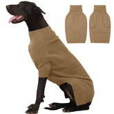 IECOii sudadera para perro 4XL camel frente, ajuste cómodo para razas grandes.