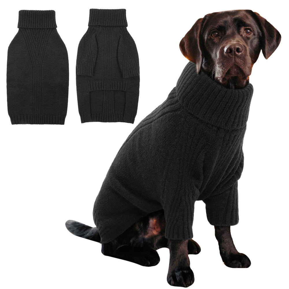 IECOii XL sudadera para perro, frente con cuello alto suave y cálida.