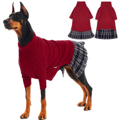 IECOii sudadera-perro-xxxl-vestido-punto-cable: calidez y estilo para perros grandes.