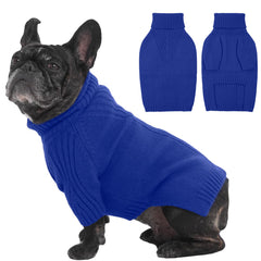 IECOii suéter para perros medianos con cuello alto y mangas, cálido para invierno