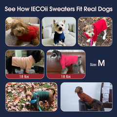 IECOii suéter para dachshund rosa tejido acrílico suave y fácil de cuidar