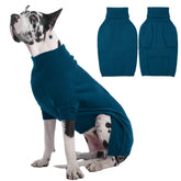 IECOii suéter para perro gigante con cuello tortuga 4XL, ideal para paseos fríos.