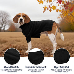 IECOii suéter para perros gigantes, diseño pull-over fácil de poner y quitar.
