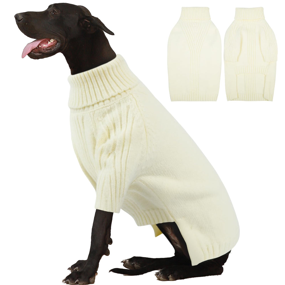 IECOii suéter para perro extra grande, frontal, ideal para paseos invernales.