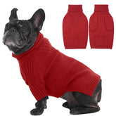 IECOii sueter para perro mediano cuello alto: abrigo suave para paseos fríos.