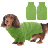 IECOii suéter para perro salchicha visto de frente, ideal para paseos fríos.