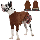 IECOii vestido-sudadera para perra, enfoque frontal, ofrece calidez suave para grandes razas