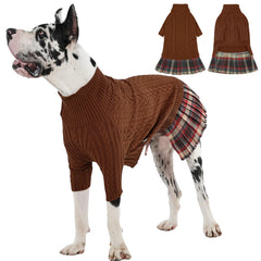 IECOii vestido-sudadera para perra, enfoque frontal, ofrece calidez suave para grandes razas