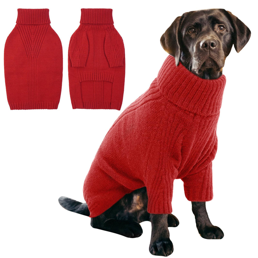 IECOii XL suéter para perros, cuello alto y mangas para mayor abrigo