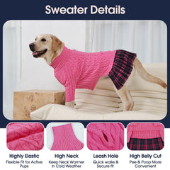 IECOii XL sudadera para perro grande con cuello alto cálido