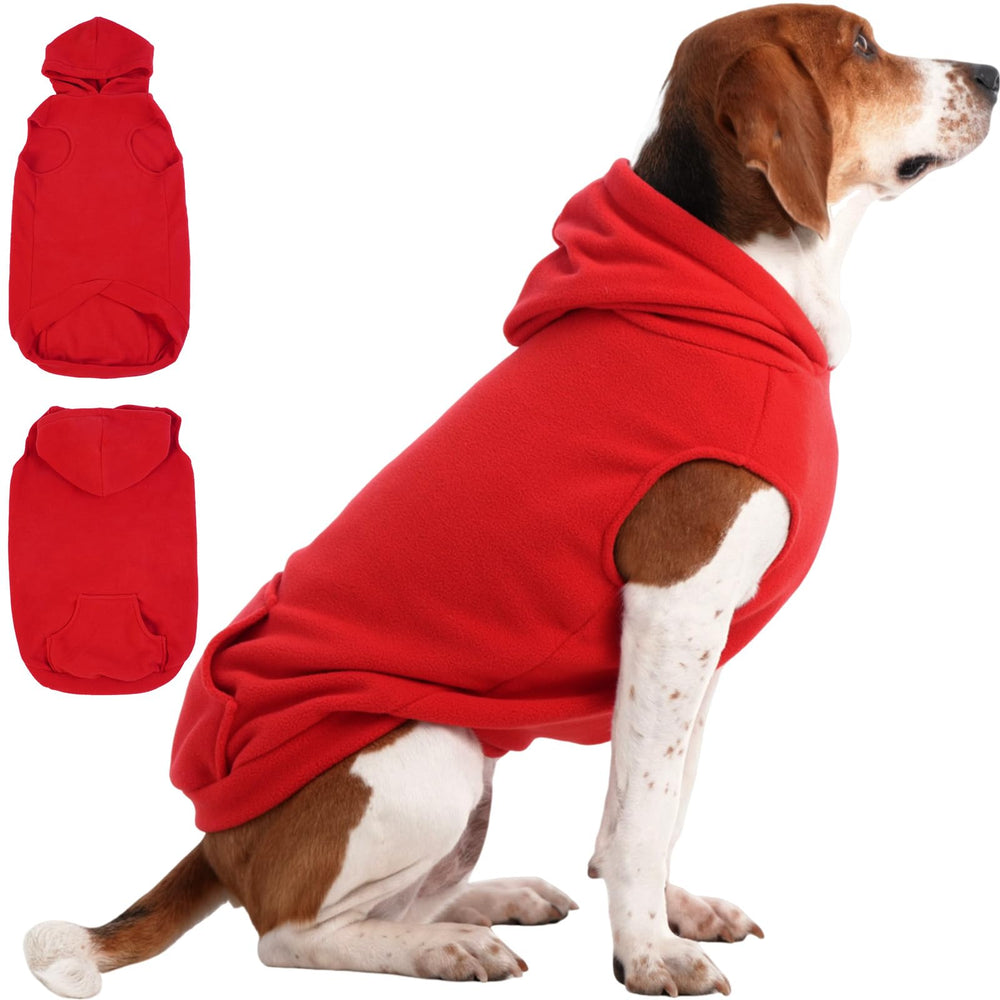 Sudadera IECOii XL para perro grande frente rojo, aporta calidez ligera