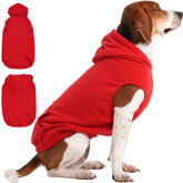 Sudadera IECOii XL para perro grande frente rojo, aporta calidez ligera