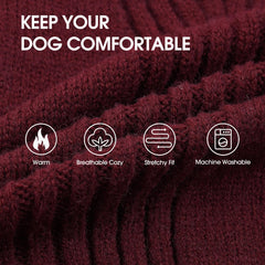 IECOii XL: suéter para perro, tejido acrílico cálido y cómodo para inviernos fríos.