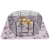 IEUUMLER almohadilla higienica lavable para perros rosa margarita protege el suelo