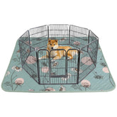 IEUUMLER almohadilla lavable para perros, diseño daisy verde, ideal para entrenamiento en casa.