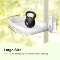IHMIHM hamaca para ventana de gato, cojín grueso para mayor comodidad al dormir.