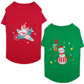 IKIPUKO camiseta navidad perro manga larga frontal, para paseos cómodos