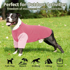 IKIPUKO camiseta para perro grande 4XL rosa, detalle cuello; protección suave contra rasguños.