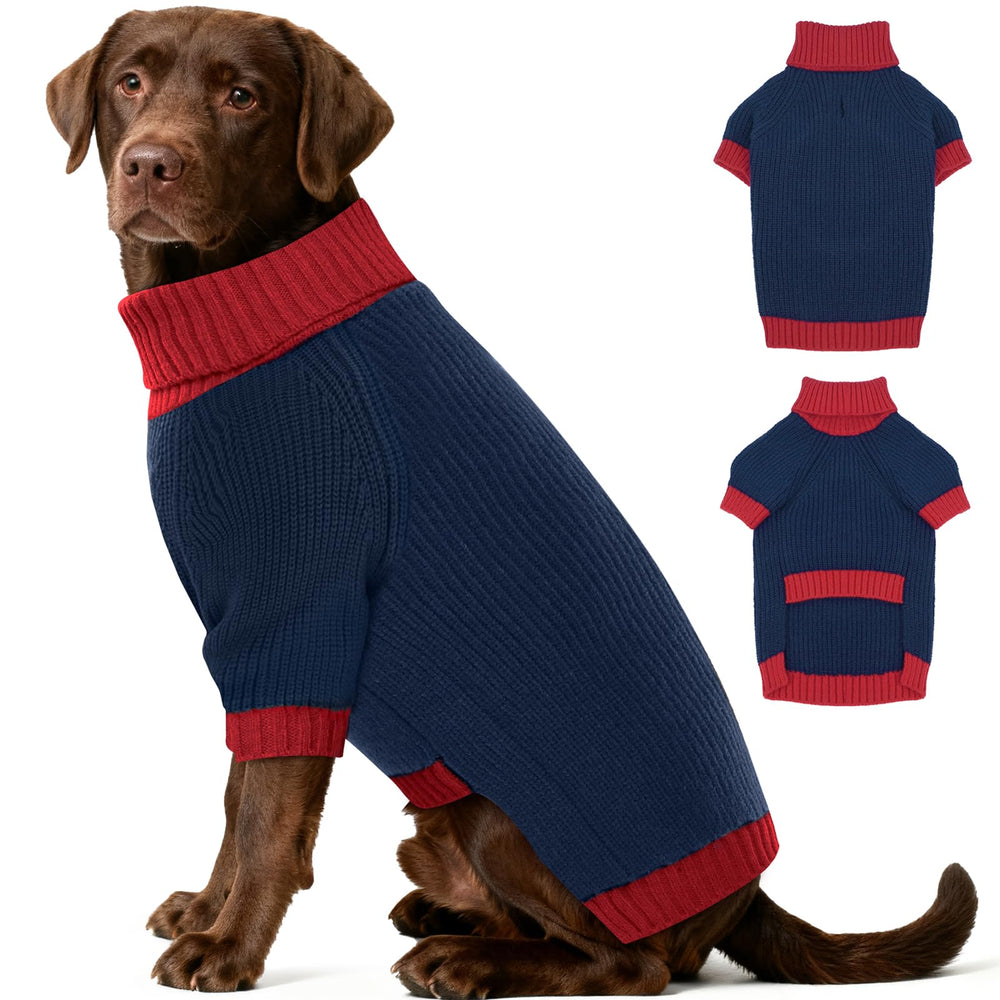 IKIPUKO suéter XXXL con cuello alto y orificio para correa, ideal para paseos.