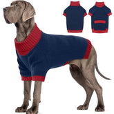 IKIPUKO sudadera azul marino 4XL, cuello alto para calor cómodo durante paseos invernales.