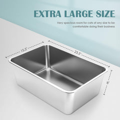 IKITCHEN arenero para gato con dimensiones 60 cm x 40 cm x 20 cm, espacio cómodo.