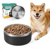 Tazón IKITCHEN para perros de acero inoxidable, capacidad 40 onzas, uso para comida y agua.
