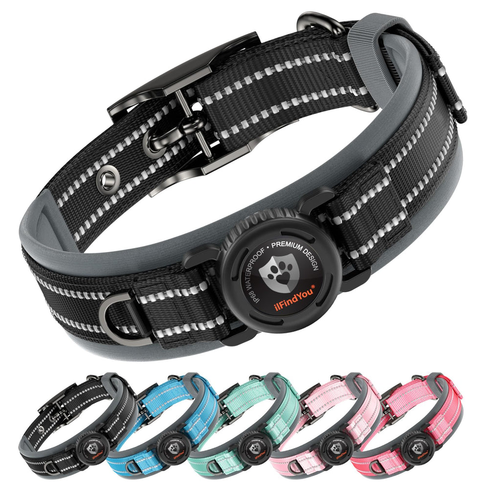 ILFINDYOU collar con AirTag porta-integrado, localiza a tu perro de forma segura en cada paseo.