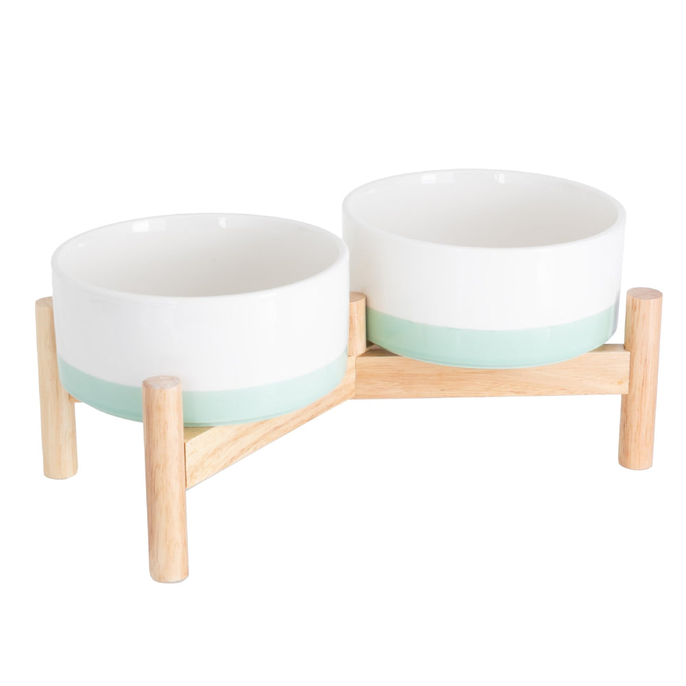 Ilyapa tazones ceramicos elevados para perros, postura más cómoda durante la comida.