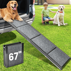 Rampa para Perros para Coche YOOKESEN – 67'' x 17.3'', plegable y antideslizante