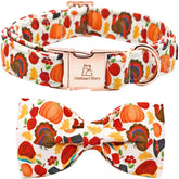 Collar Lionheart Glory con Lazo de Pavo para Perros Pequeños – Regalo para Acción de Gracias