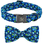 Elegant little tail Collar para Perros Medianos - Lazo Azul Arándano Ajustable