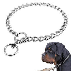 Freezx Dog Choke Collar Slip P Chain,Heavy Duty Metal Training Choke Collars, Adjustable Weather Proof Alloy Steel Chains for Small Medium Large Dogs (XL, Diameter-4mm)