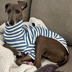 IMDOUBLEDOU rayas azules, tacto suave para mascota