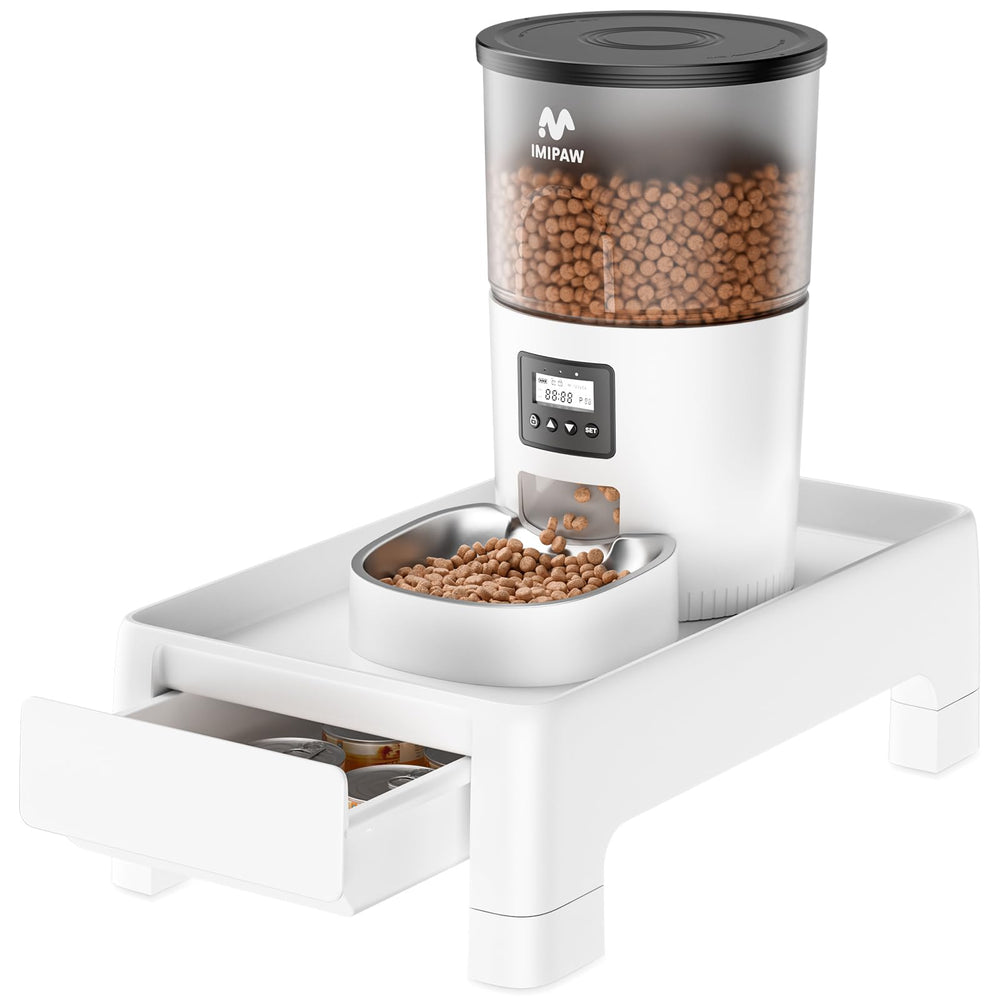 IMIPAW alzador de alimentación con ajuste de altura, ideal para gatos y perros