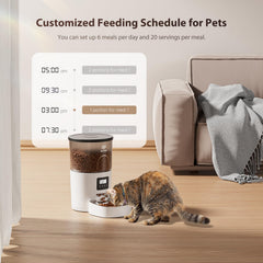 Dispenser de comida seca IMIPAW para gatos con diseño anti-atascos para servicio constante