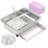 IMMHABI caja para arena de doble capa en acero inoxidable, reducción de olores.