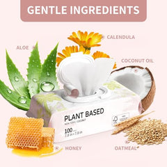 IMMHABI toallitas para pelo con aloe, miel y coco para pelaje nutrido.