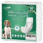 IMMCUTE panales para perros macho con indicador de humedad visible para cambios sencillos.