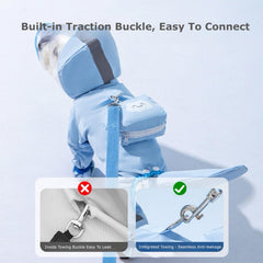 Impermeable para perros con cobertura de cuatro patas para protección completa.
