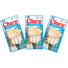 INABA Churu atún con vieira: tubo cremoso para hidratar sin calorías.
