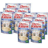 INABA Churu para gatitos puré de atún en tubo, ideal para alimentar a mano