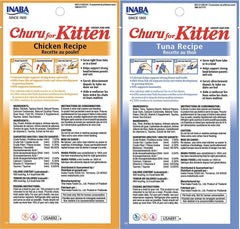 Puré cremoso de INABA para gatitos, textura suave para alimentación.