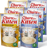 INABA Churu para gatitos, tubos de 24 pack, ideal para interacción gato-humano.
