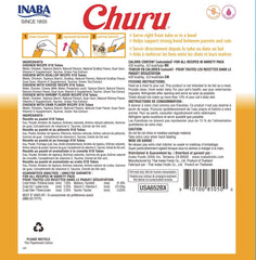 Churu puré cremoso en tubo derramándose, complemento suave para la comida de gatos.