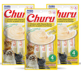 INABA Churu puré cremoso en tubo de pollo y queso para snack diario