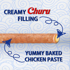 INABA Churu Rolls relleno centrado en sabor pollo y queso.