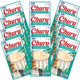 INABA Churu tubo crema pollo con cangrejo para gatos brinda hidratación y sabor.